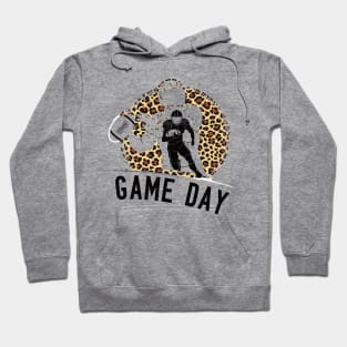 Game Day Football Leopard Funny Football fans gift Hoodie